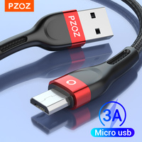 Kabel PZOZ Micro USB szybkie ładowanie 3A przewód Microusb do Samsung S7 Xiaomi Redmi uwaga 5 Pro kabel do telefonu Android Micro usb ładowarka 1